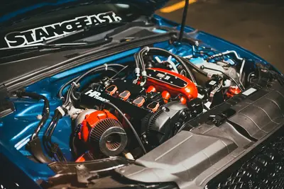 Car Engine With Turbo